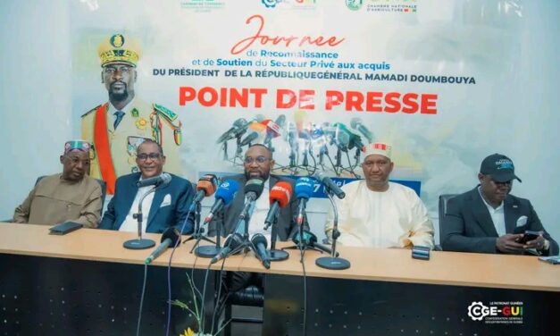 Point de presse : Le Secteur Privé Guinéen Rend Hommage au Président Mamadi Doumbouya