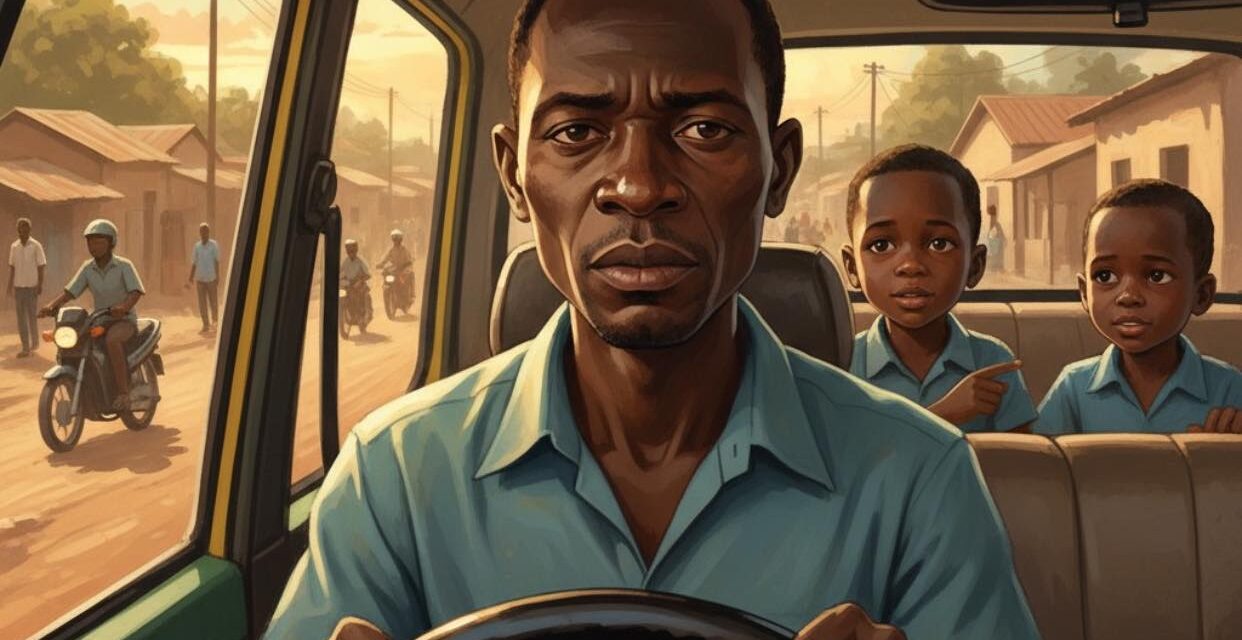 Derrière le volant, un père lutte pour l’avenir de ses enfants