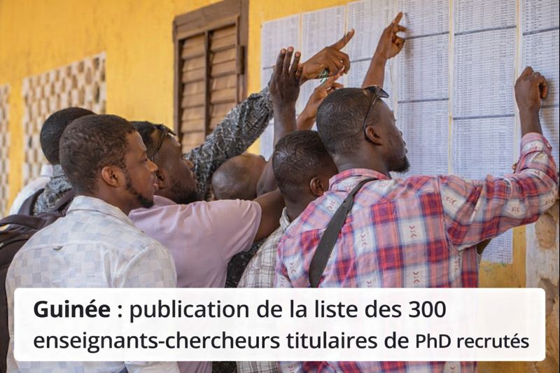 Guinée : publication de la liste des 300 enseignants-chercheurs titulaires de PhD recrutés