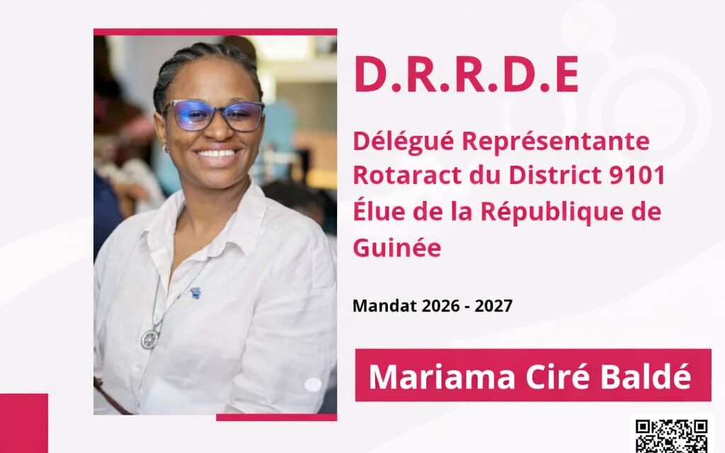 Rotaract District 9101 : Mariama Ciré Baldé, un leadership humanitaire au service du Rotaract guinéen